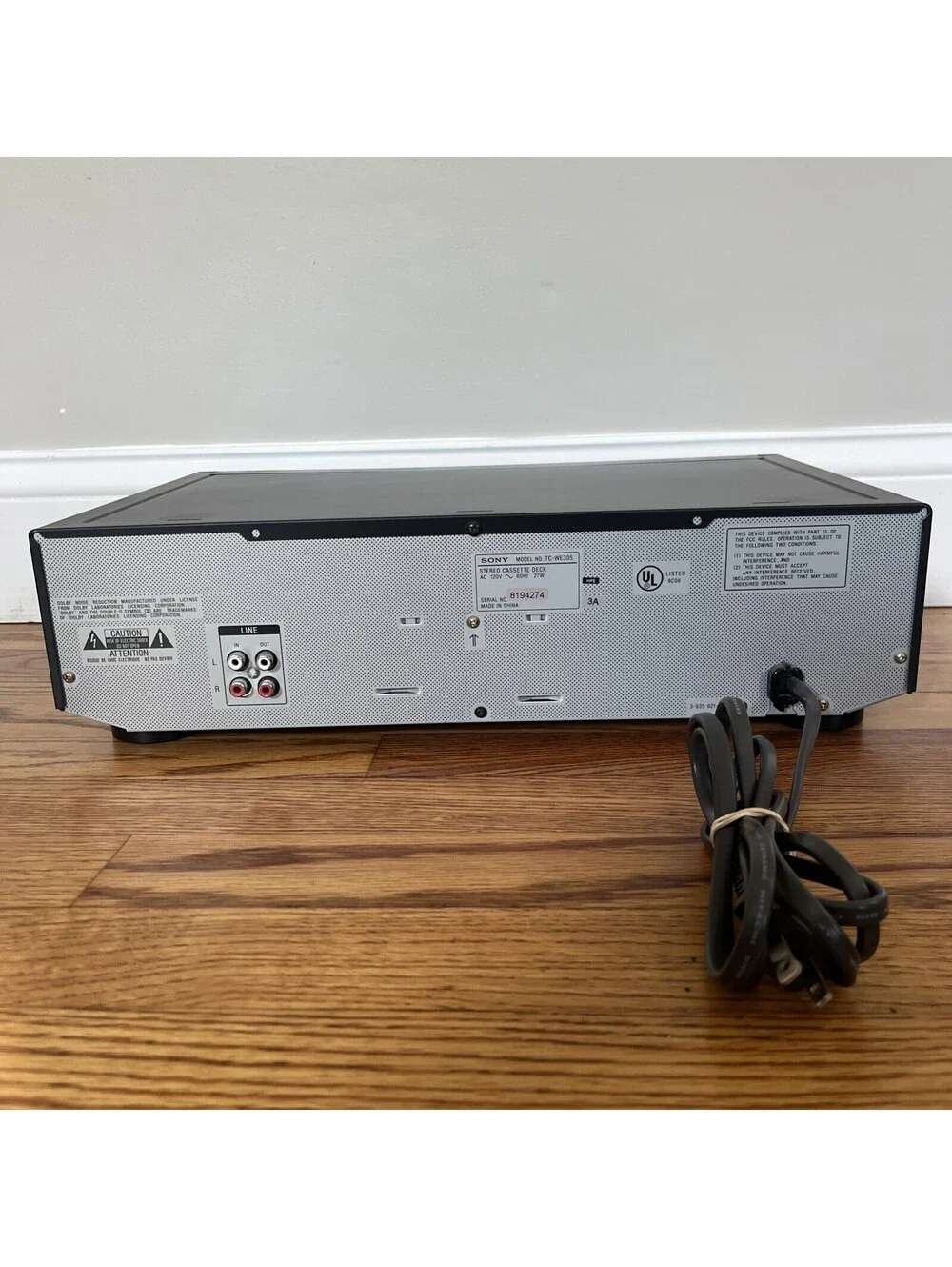 Sony TC-WE305 Dolby Dual Cassette Tape Deck Dubbing Recorder